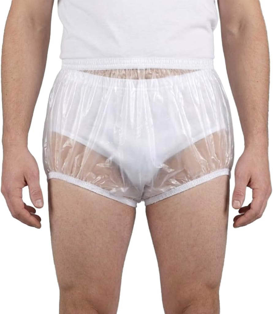 Adult Pull-On Plastic Pants Waterproof Cover Pack of 3